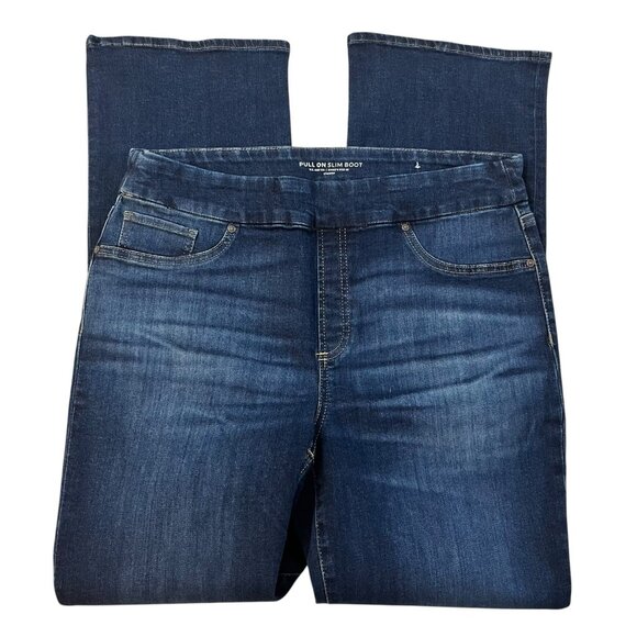 Chico's Pull on Slim Boot stretch jeans Women's size 2(12) - Picture 1 of 3